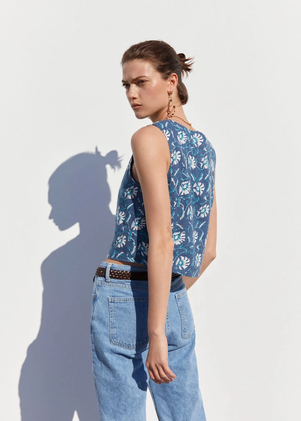 Gilet Lin Fleuri – Image 3