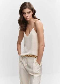 Top Satiné Bretelles