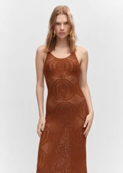 Robe Longue Maille Ajourée