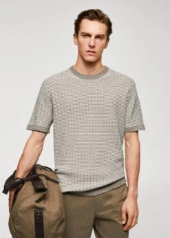 T-shirt 100 % Coton Structure Zigzag