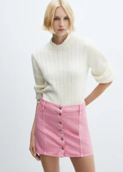 Minijupe En Jean Boutons