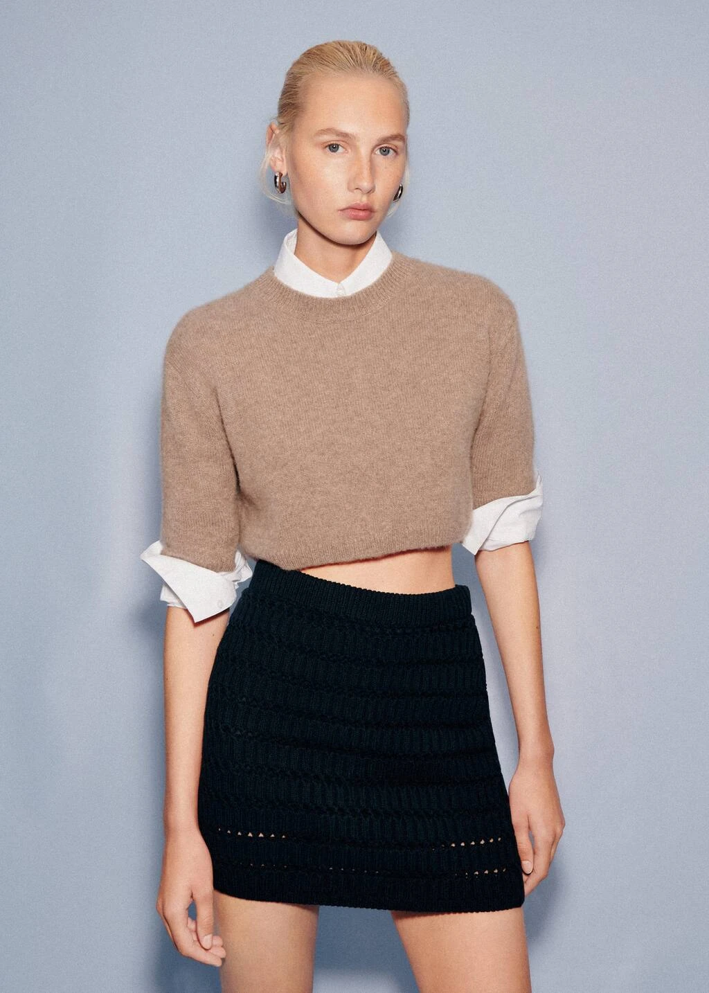 Minijupe Maille Ajourée – Image 6