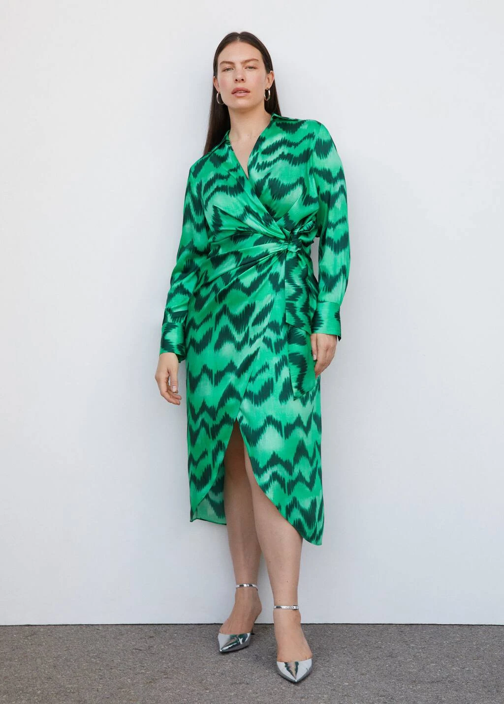 Robe Chemise Satinée Imprimée – Image 5