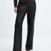 Pantalon Taille Haute Similicuir