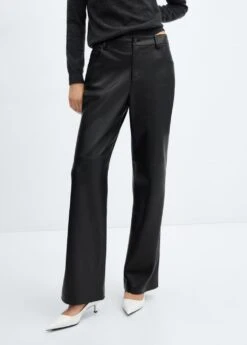 Pantalon Taille Haute Similicuir