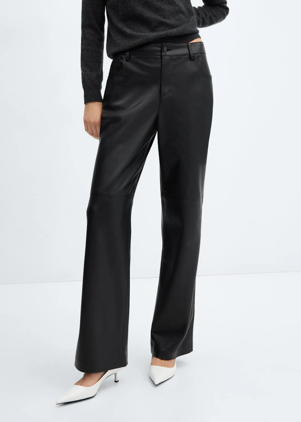 Pantalon Taille Haute Similicuir
