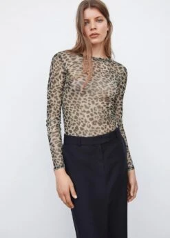 T-shirt Semi-transparent Imprimé Animal