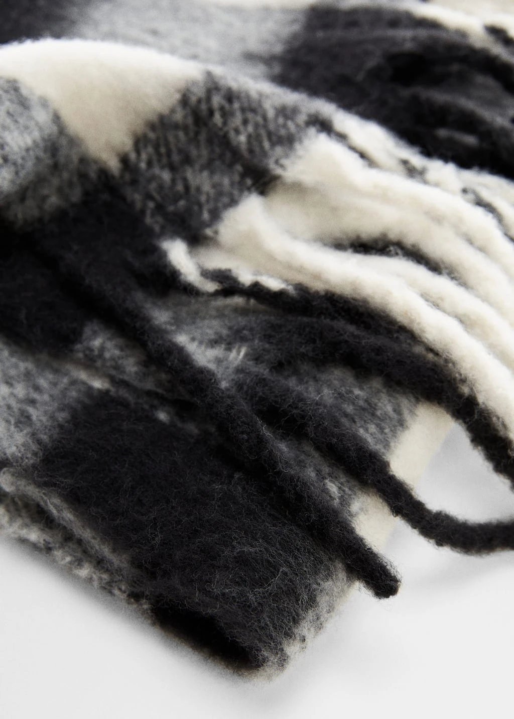 Écharpe à Carreaux En Maille