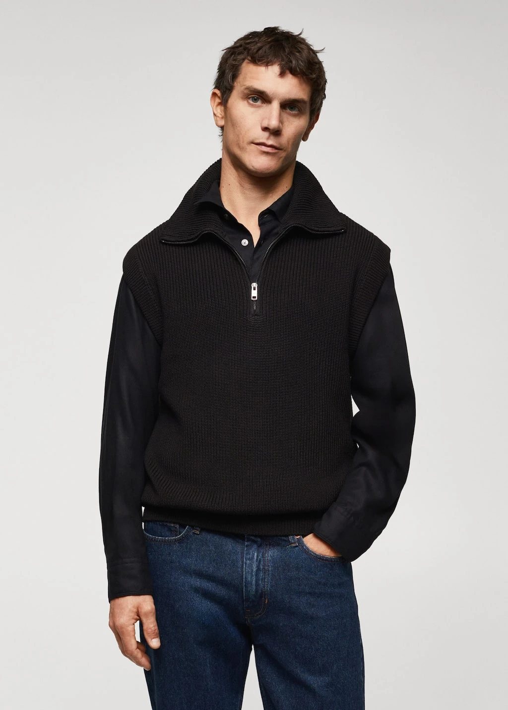 Gilet Col Montant Fermeture Éclair
