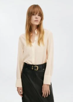 Chemise Soie Boutons Dissimulés