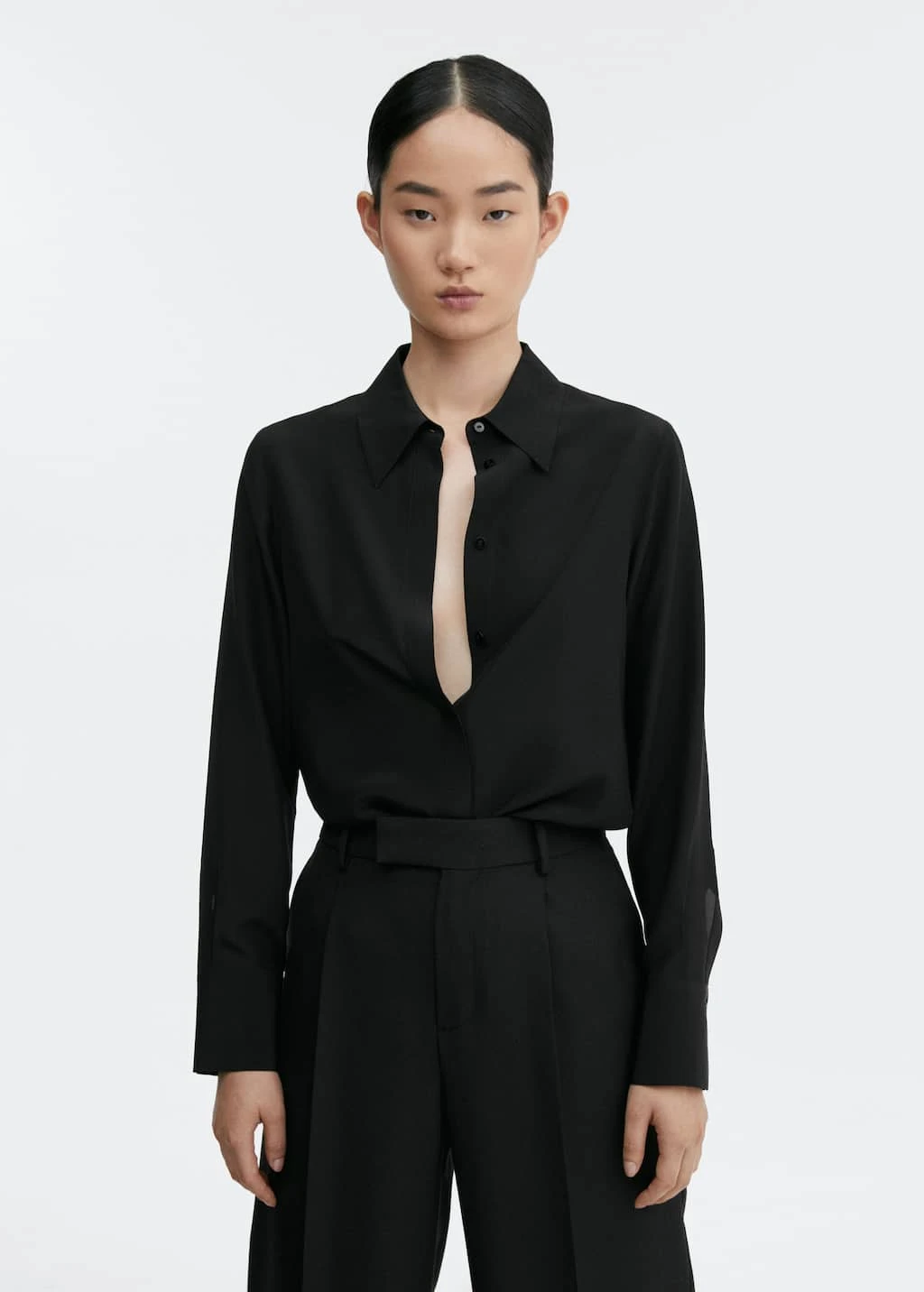 Chemise Soie Boutons DissimulĂ©s â Image 7