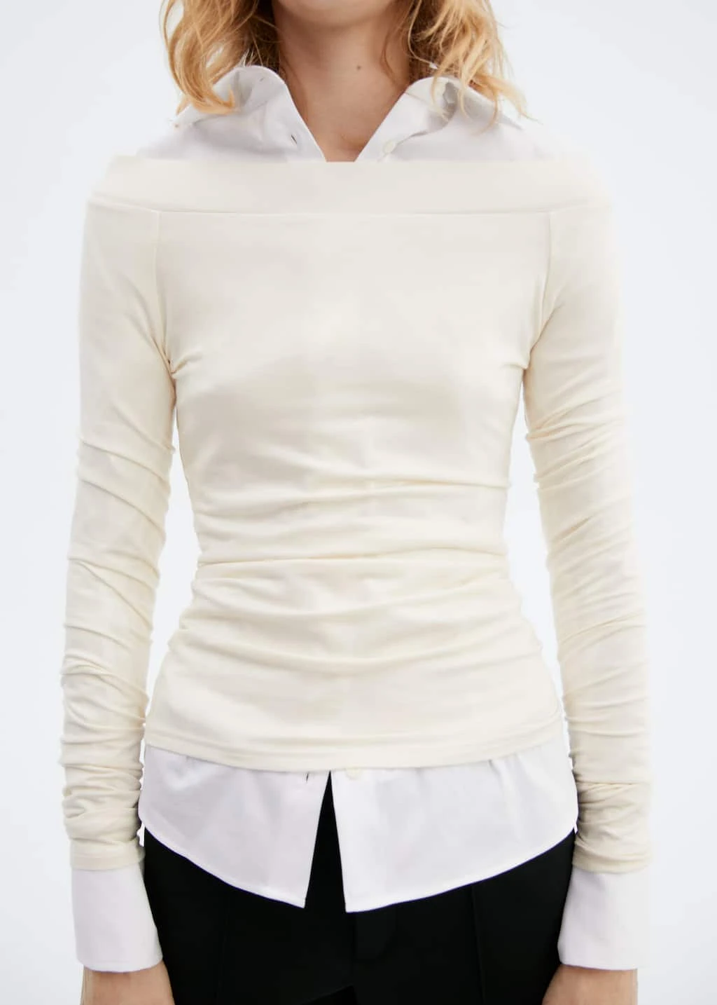 T-shirt Ajusté Col Bateau