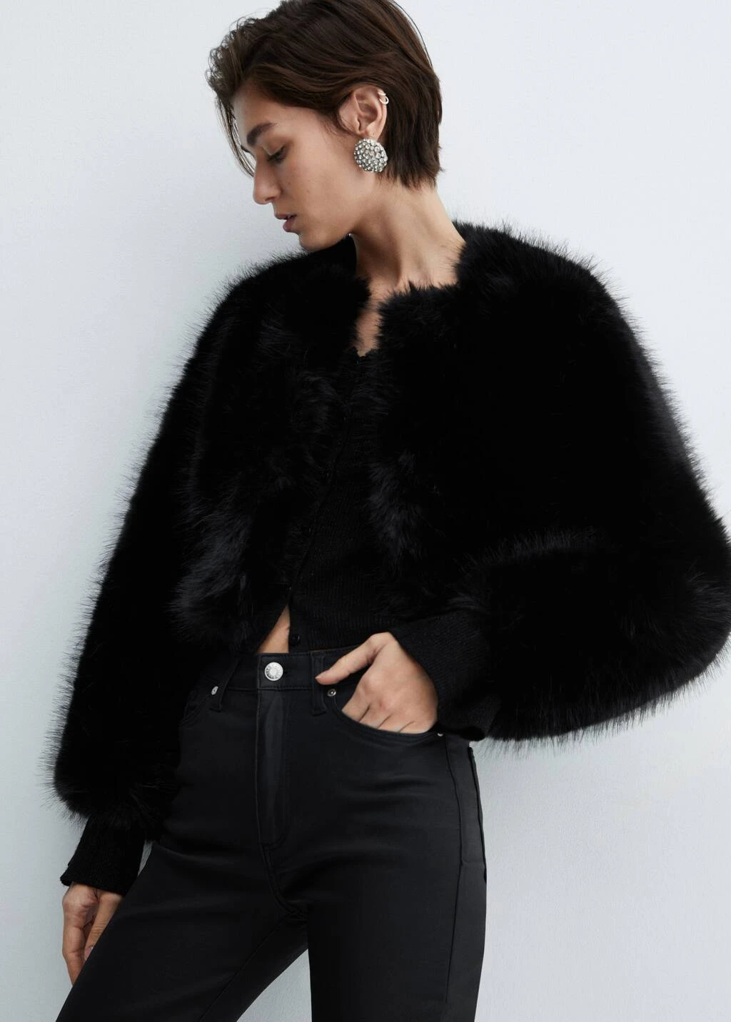 Jean Skinny Taille Haute Enduit â Image 5