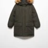 Anorak Long Capuche Fausse Fourrure