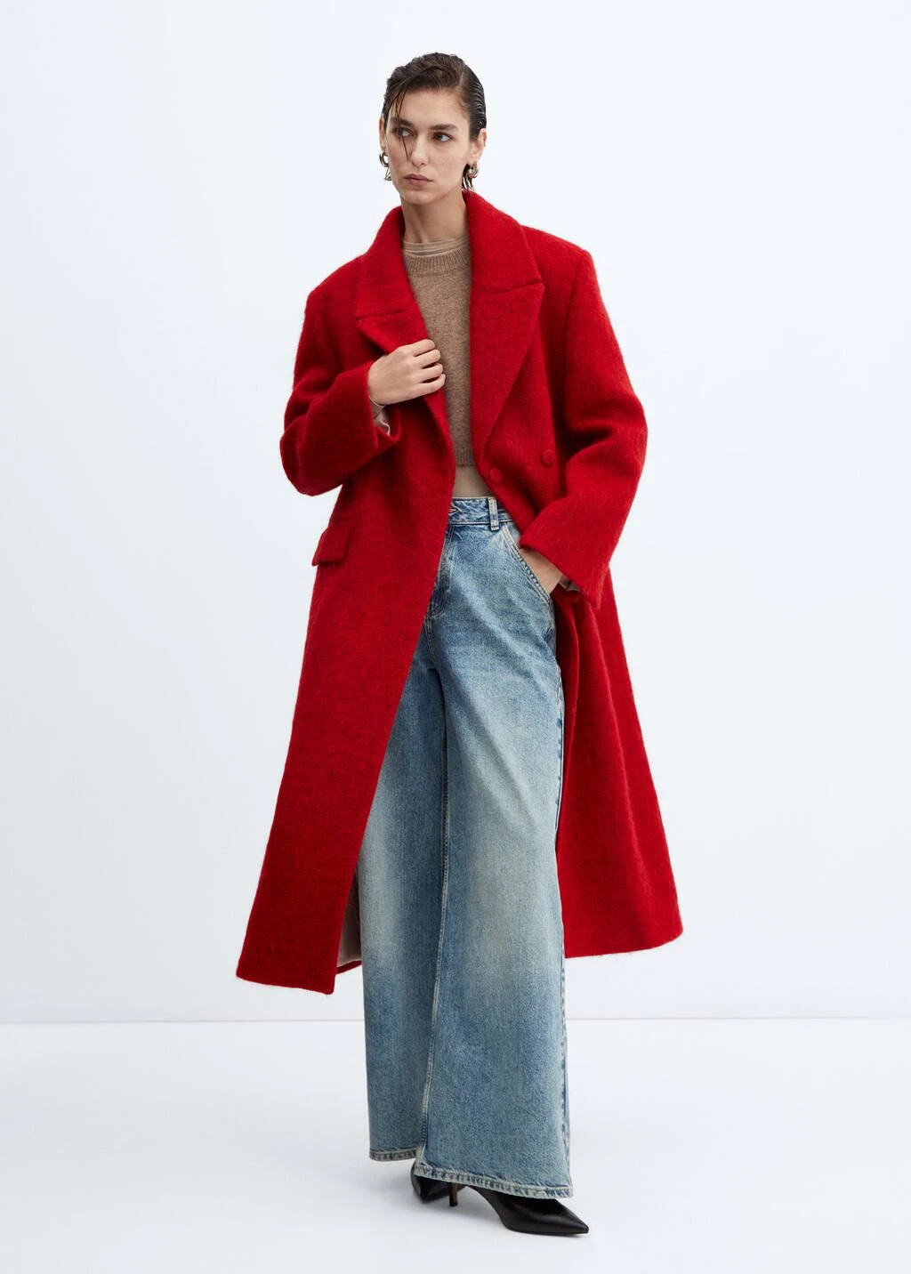 Manteau Long Laine Alpaga – Image 2