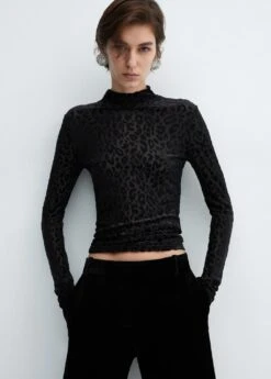 T-shirt Animal Velours