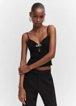 Top Maille Détail Strass