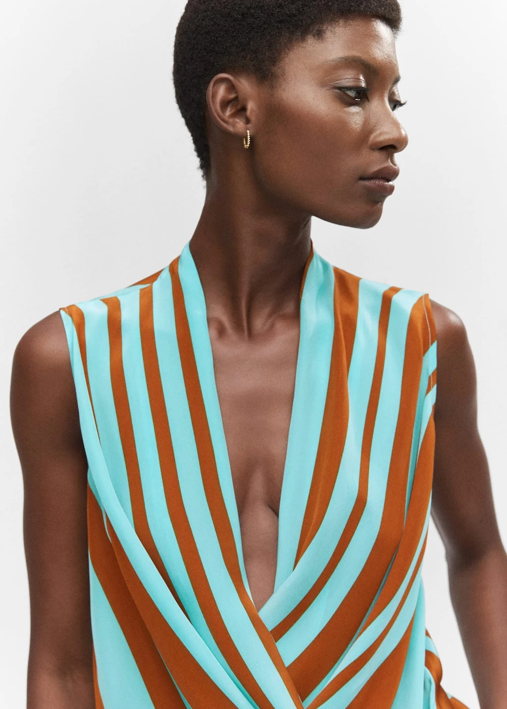 Chemisier Cache-cœur à Rayures – Image 4