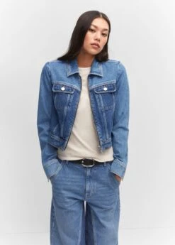 Blouson En Jean Contrasté