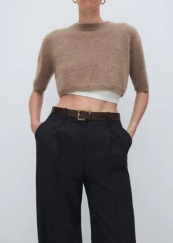 Ceinture Cuir Effet Croco