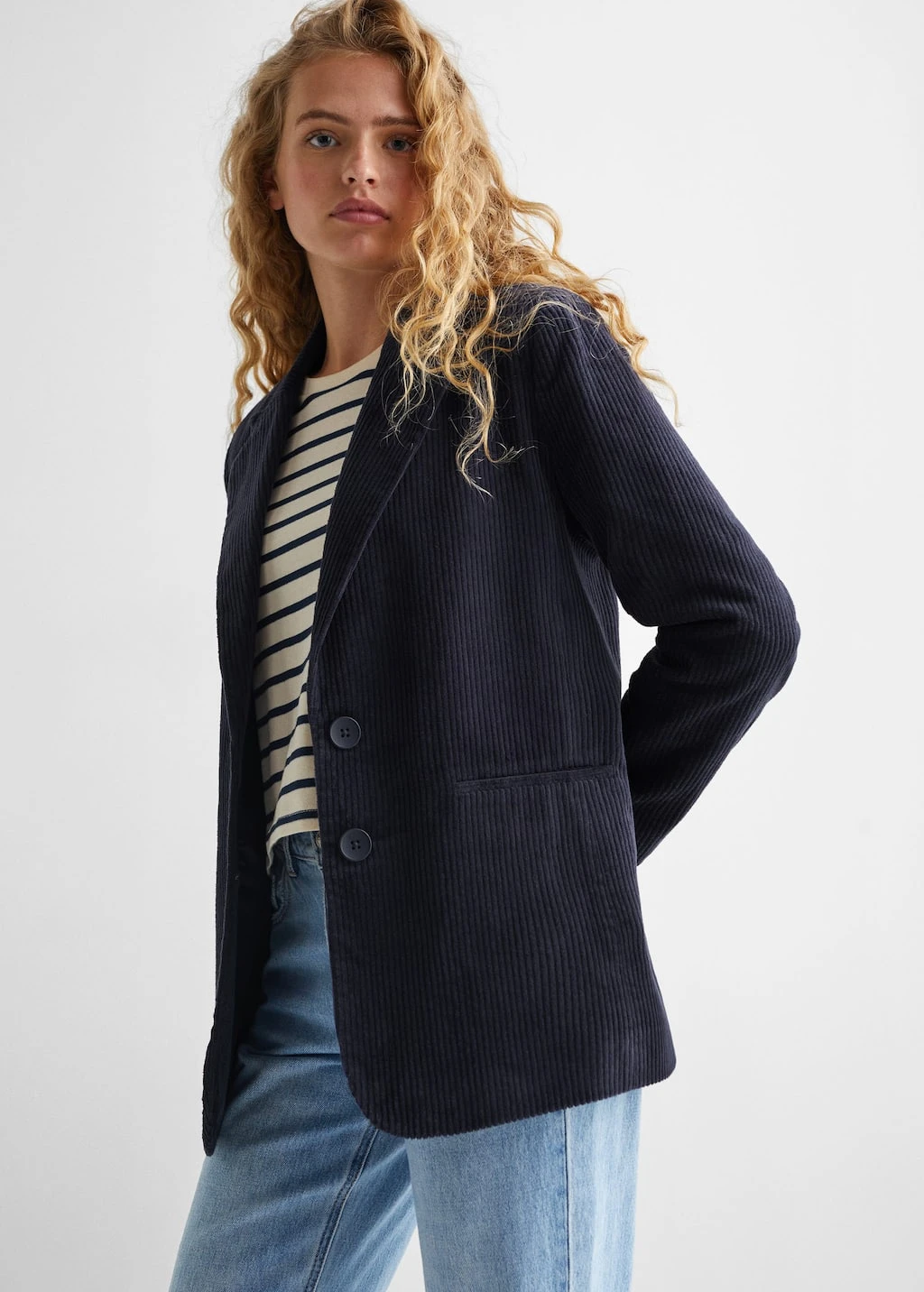 Veste Costume Velours Côtelé