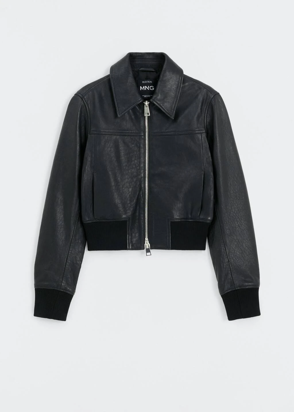 Blouson Cuir Bas élastiqué – Image 7