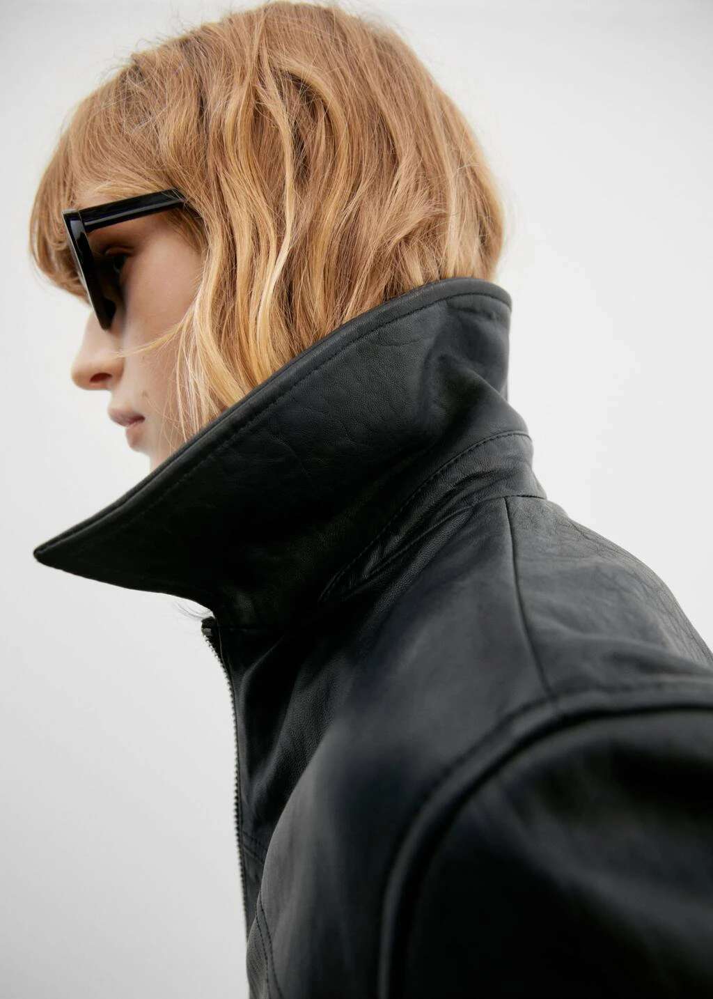 Blouson Cuir Bas élastiqué – Image 4