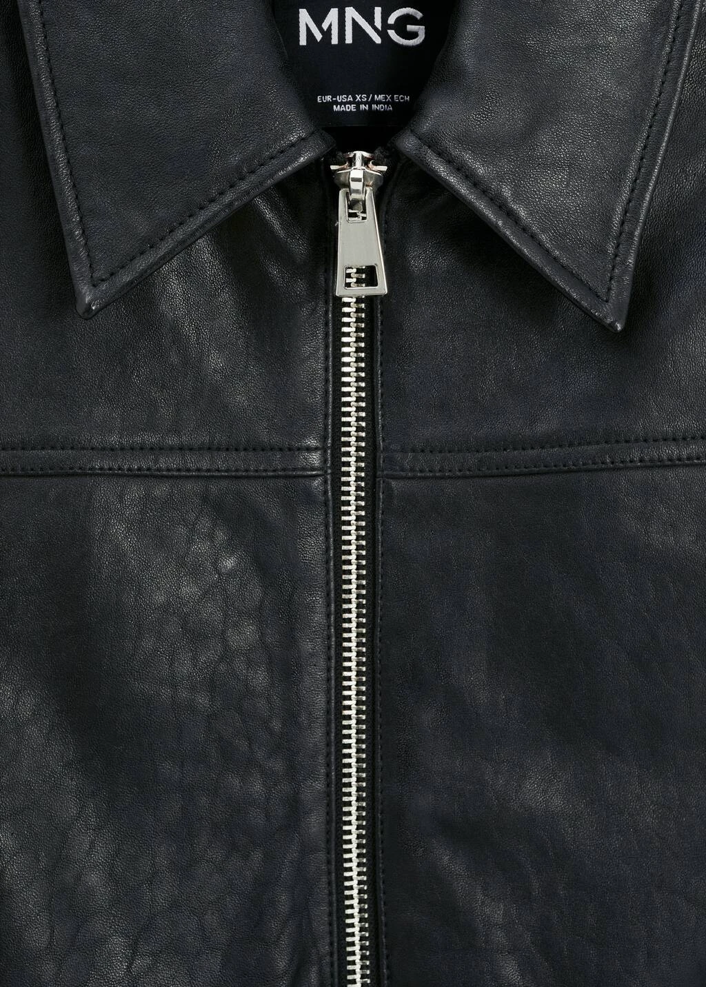 Blouson Cuir Bas élastiqué – Image 6