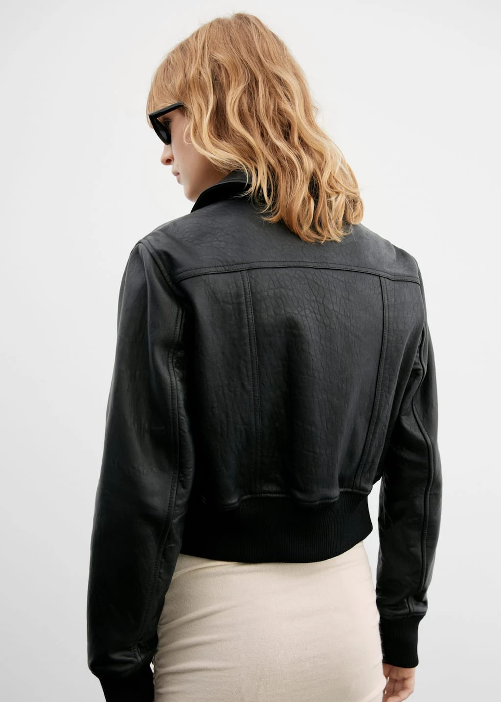 Blouson Cuir Bas élastiqué – Image 5