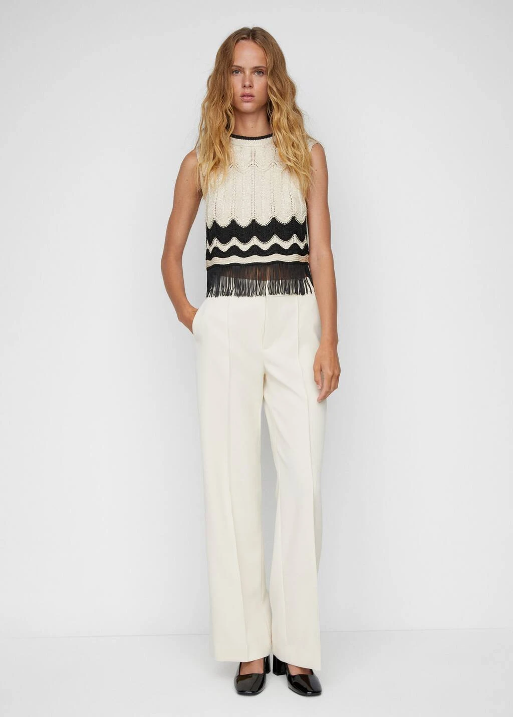 Top Maille DĂ©tail Franges â Image 2