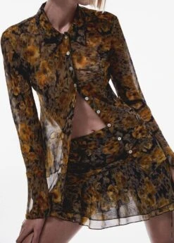 Chemise Imprimée Semi-transparente