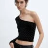 Top Velours Strass