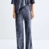 Pantalon Plissé Velours