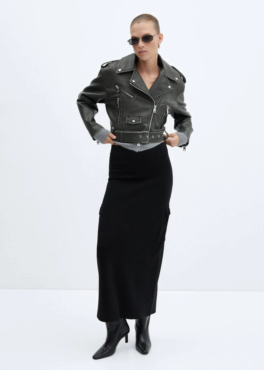 Jupe Maille Poches Cargo – Image 2