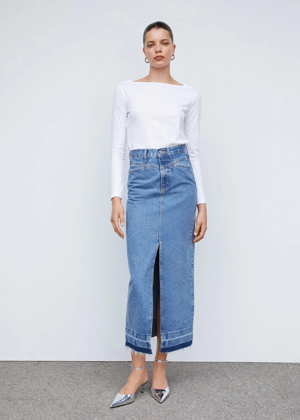 T-shirt Col Bateau Coton â Image 20