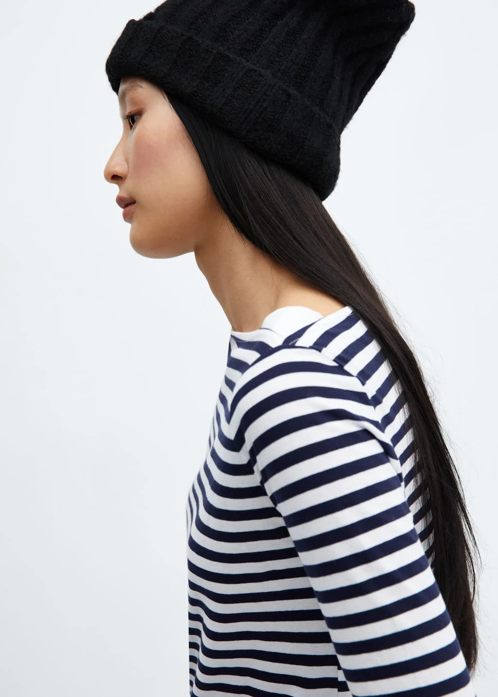 T-shirt Col Bateau Coton â Image 4