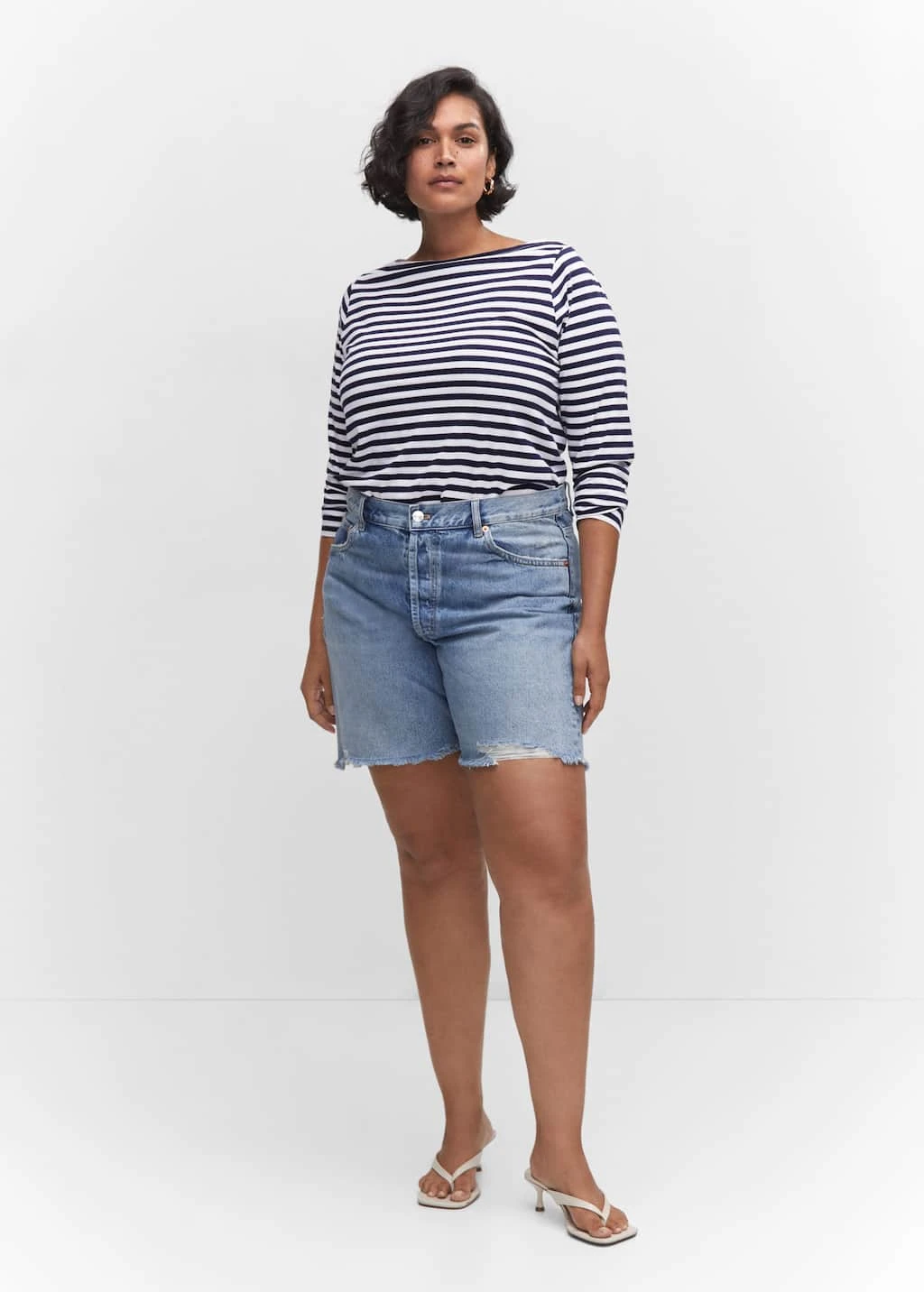 T-shirt Col Bateau Coton â Image 5