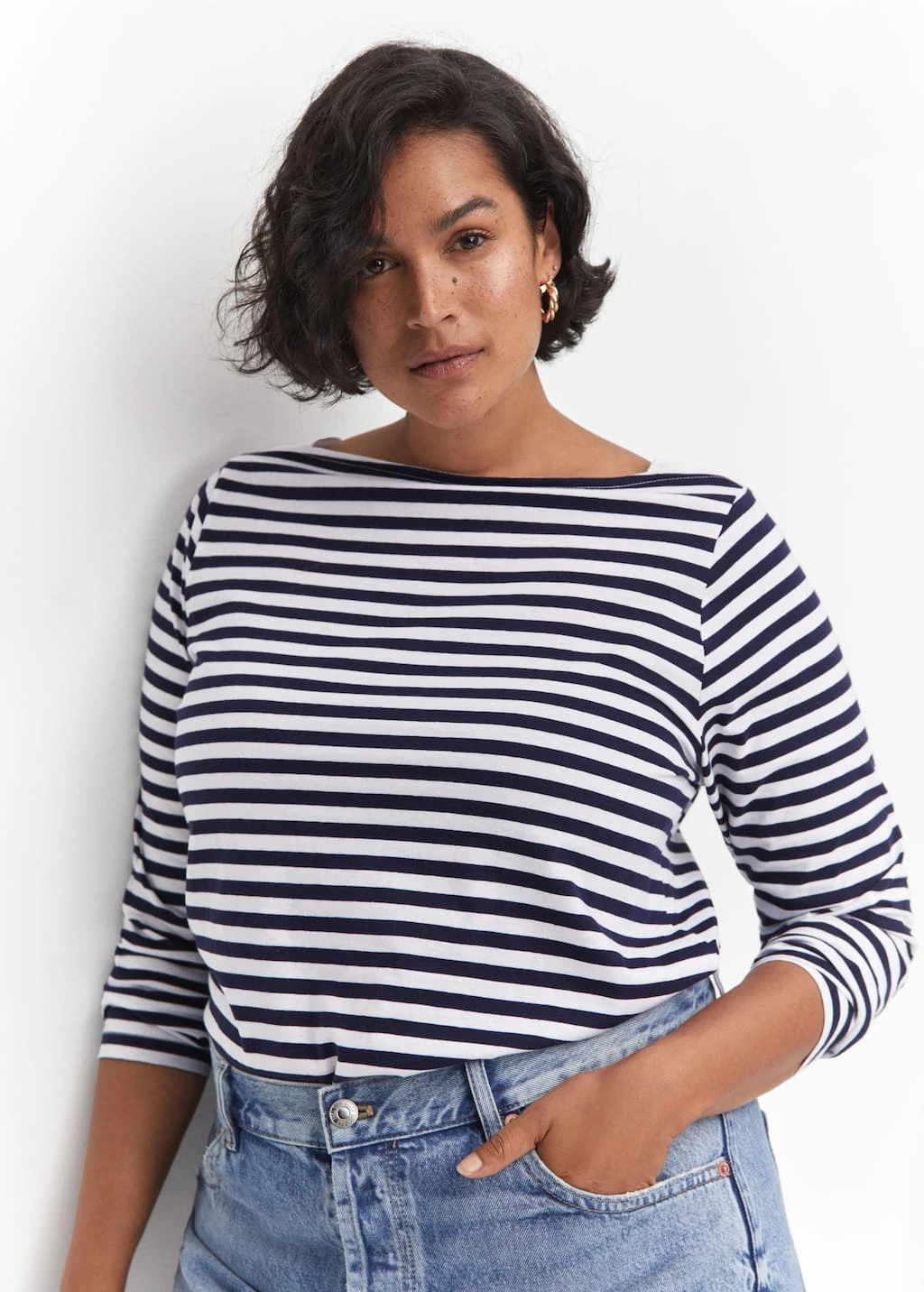 T-shirt Col Bateau Coton â Image 6