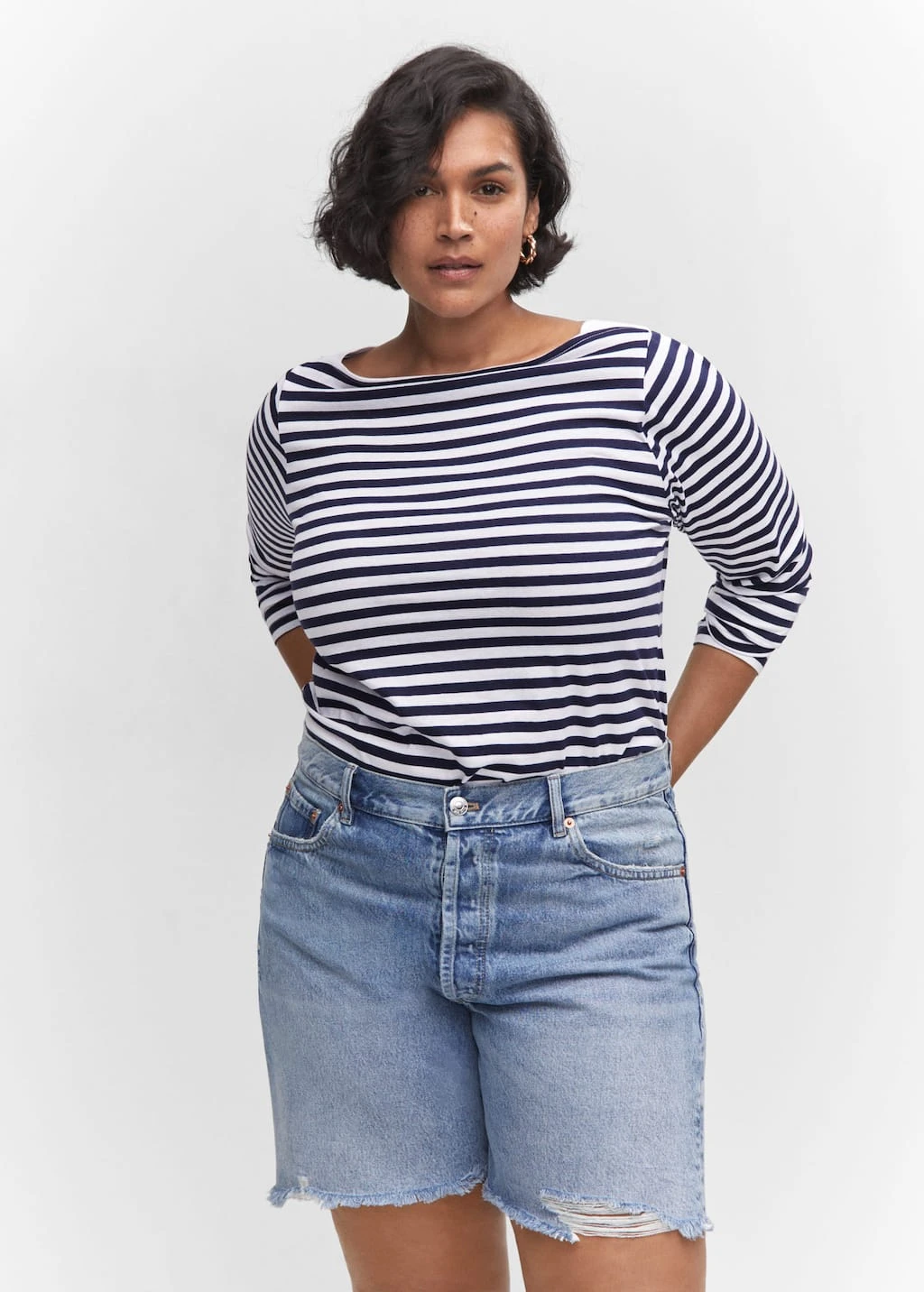 T-shirt Col Bateau Coton â Image 7