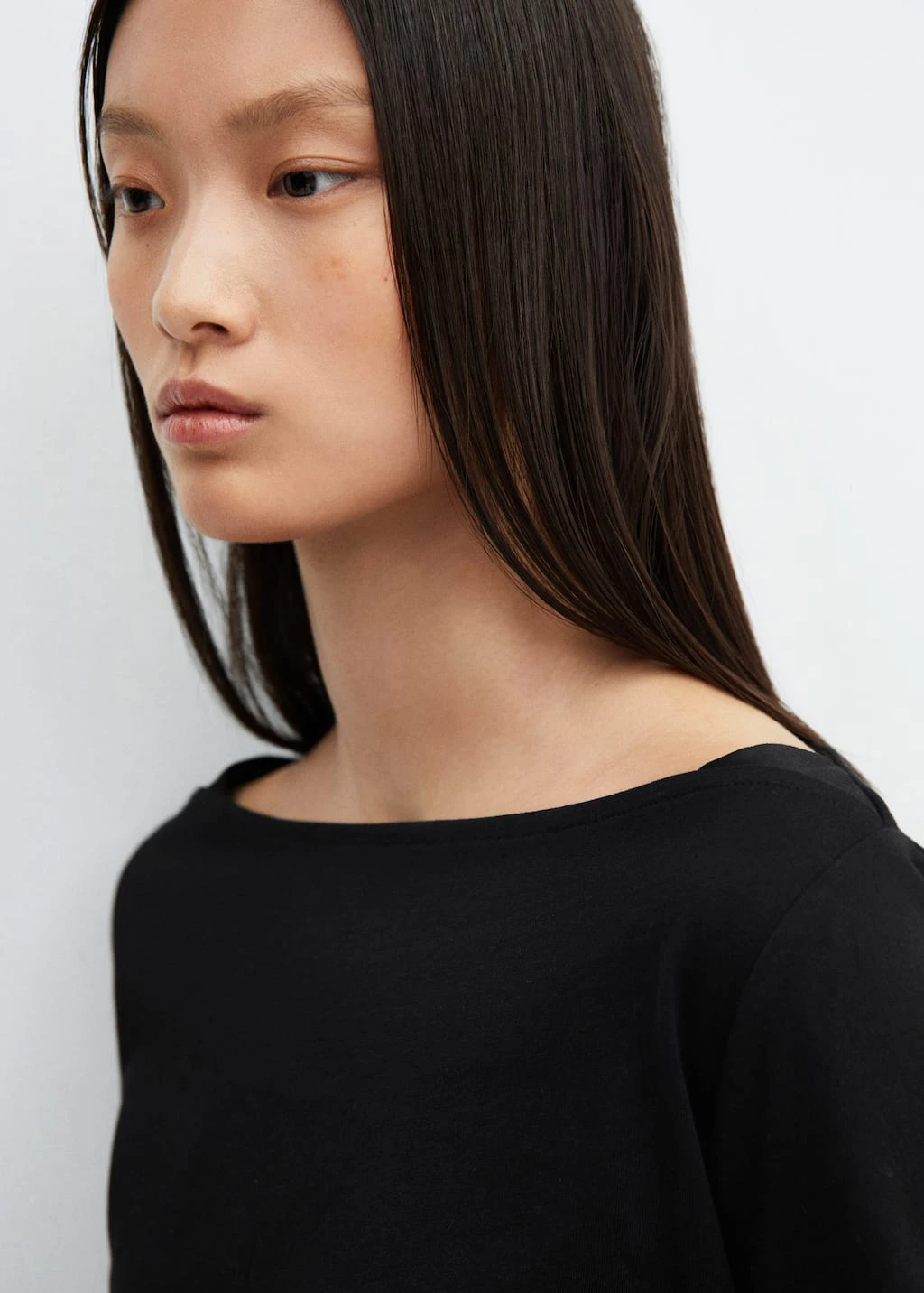 T-shirt Col Bateau Coton â Image 13