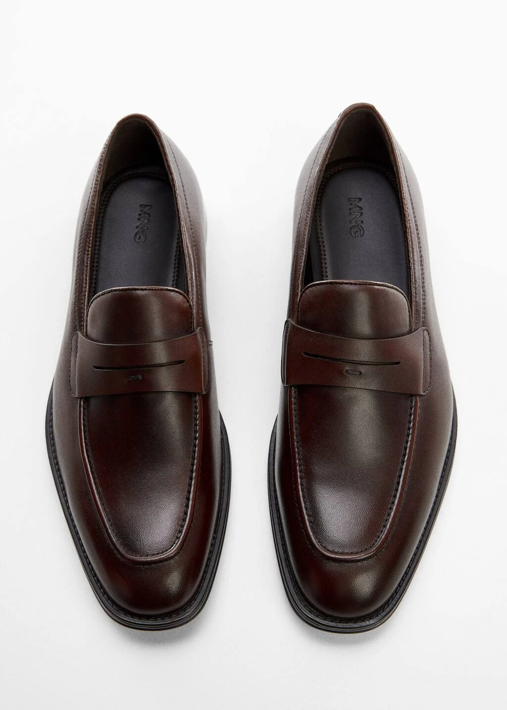 Mocassins Découpe Cuir Effet Patiné – Image 10