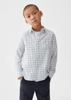 Chemise Slim Fit Ă Carreaux En Coton