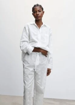 Pantalon Pyjama Détails Ajourés