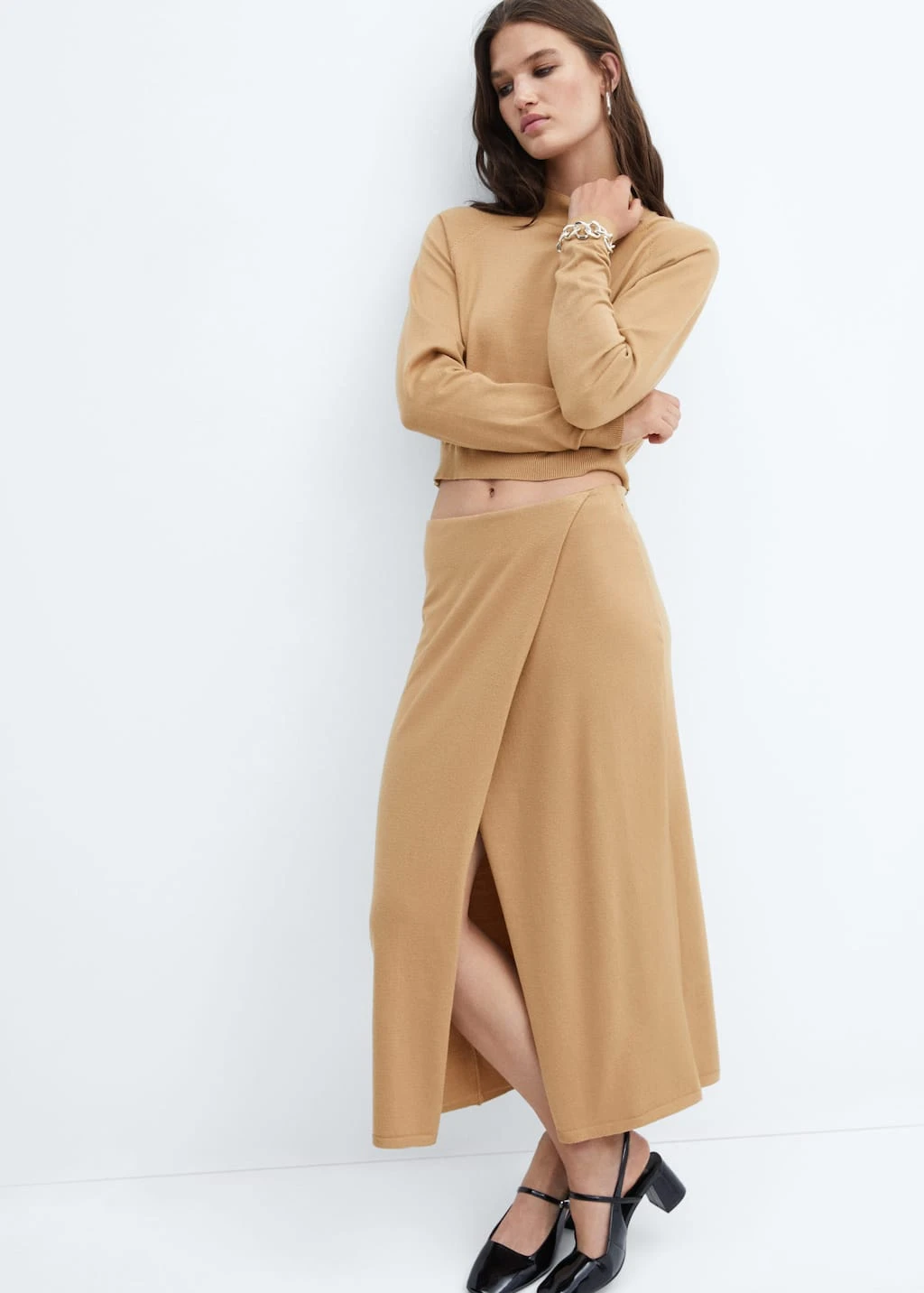 Jupe Portefeuille En Maille – Image 5