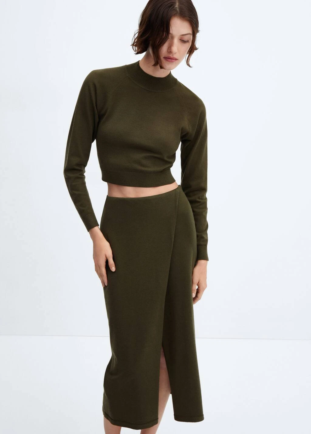 Jupe Portefeuille En Maille – Image 10