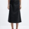 Jupe Midi Ceinture Similicuir