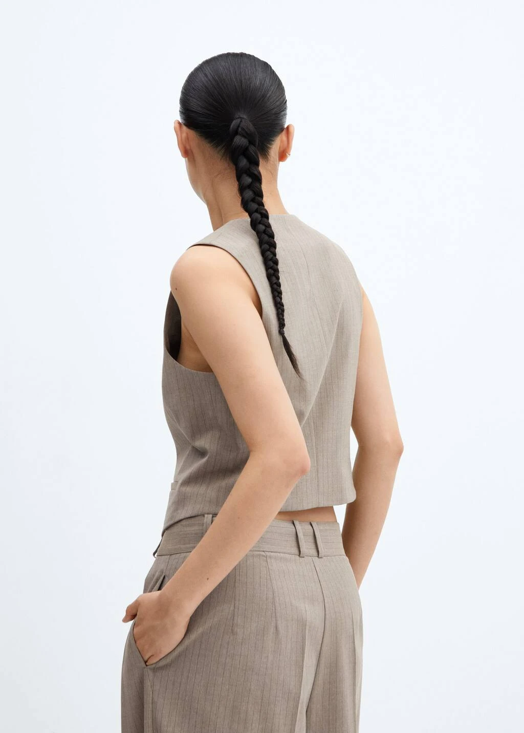 Gilet Fines Rayures – Image 3