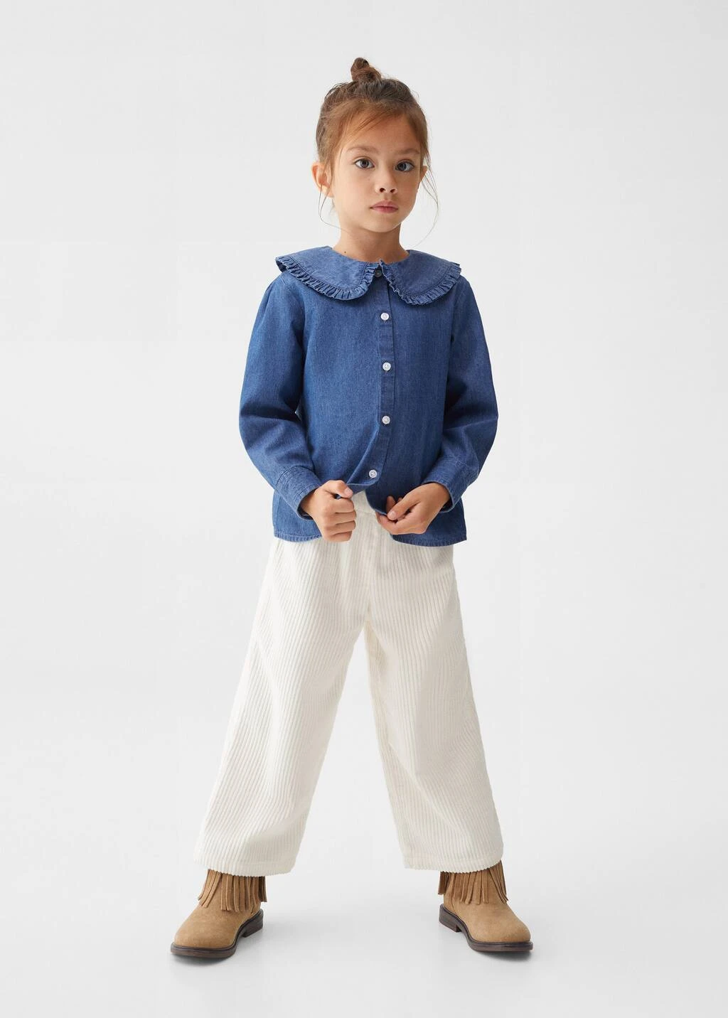 Chemise Denim Col Claudine â Image 2