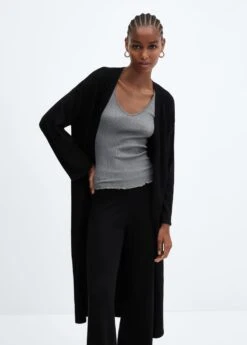 Cardigan Long Maille Fine