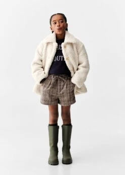 Short Carreaux Ceinture